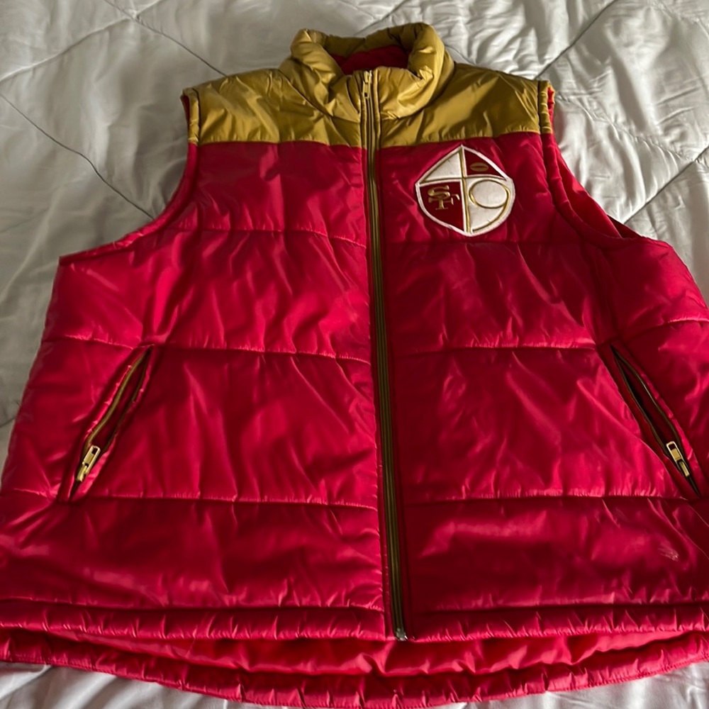 Red and gold 49er vest